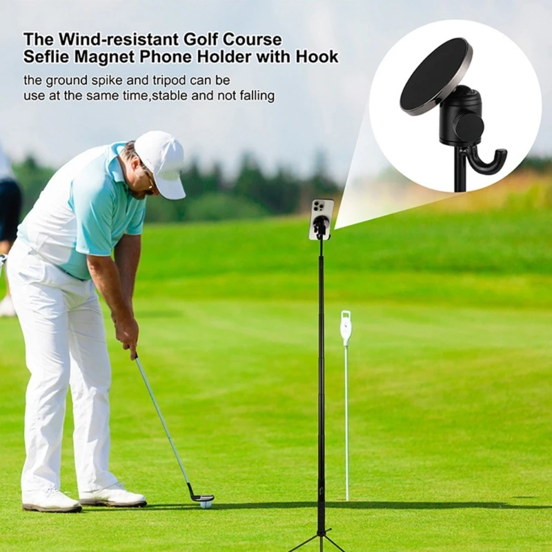77UF Aluminum Golf Training Phone Mount Base Universals Camera Stand