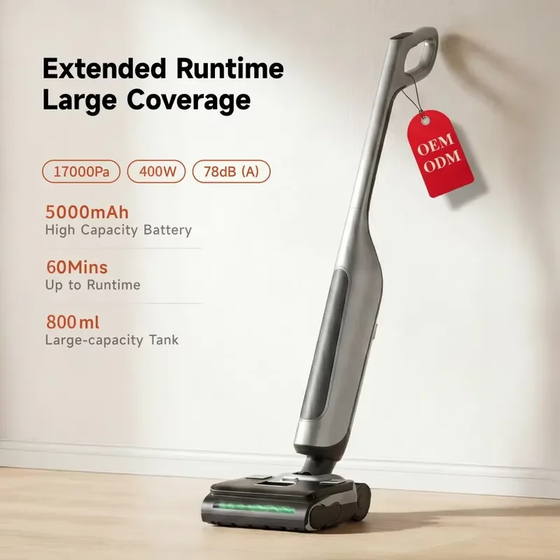 Eco Friendly Hot Air Drying Floor Cleaner Self Cleaning Vacuum Wet Dry Mop High Quality Daily Home Cleaning Device Efficient