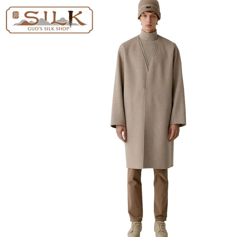 

Two-Sided Wool Men's Coat - Simple Style Cashmere Jacket - Fashionable, Casual, Comfortable, Soft, High-End Clothing