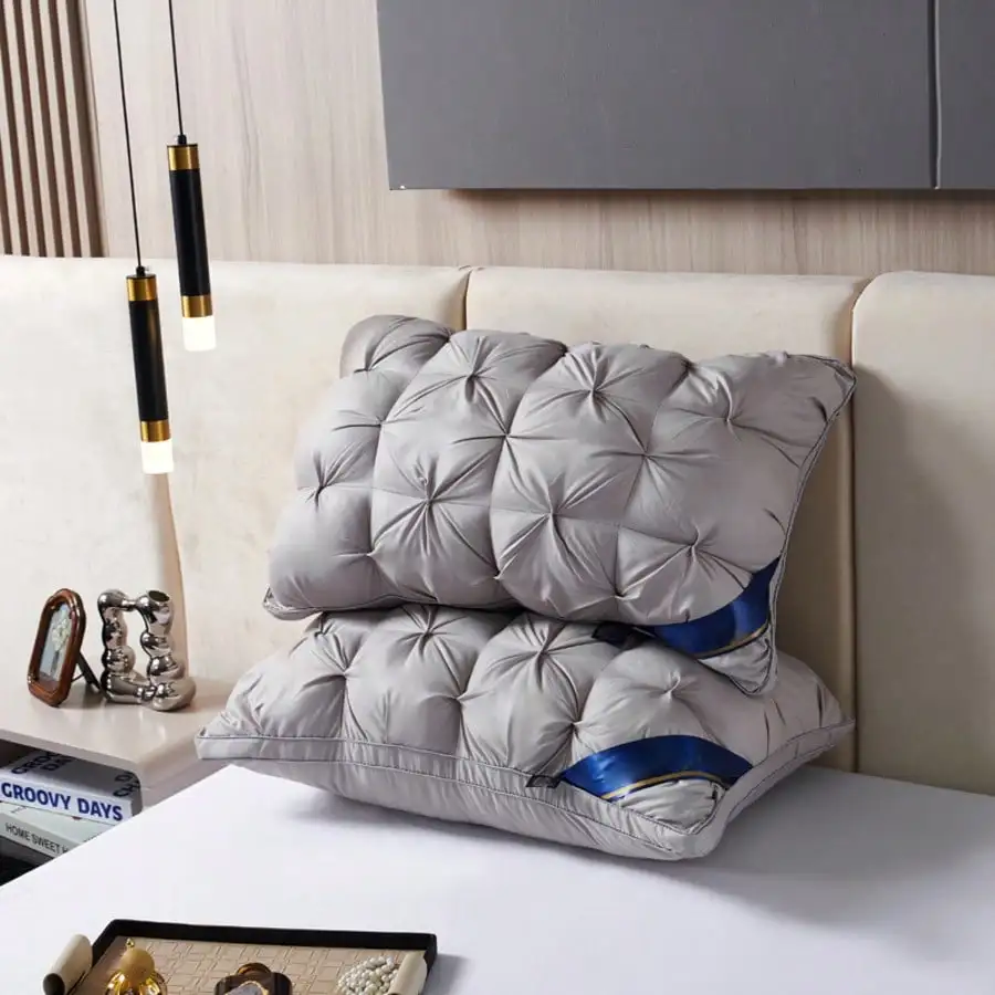 مجموعة وسائد كوين مكونة من 2، مجموعة وسائد كوين داعمة ناعمة مكونة من 2، مجموعة وسائد سرير كوين قياسية/مجموعة وسائد من 2، بديل سفلي