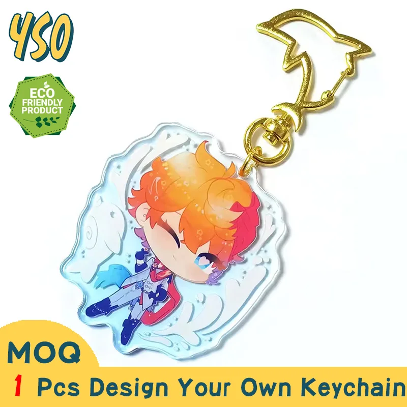 YSO CNC Diamond Cut Car Keychain Custom Pvc Acrylic Blanks 3D Clear Keychains In Bulk Cute Safety Charms