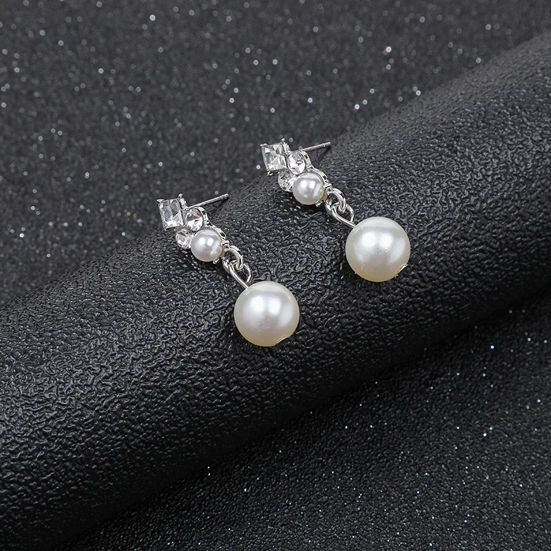 Pearl And Gemstone Necklace Set Female Wedding Necklace Set Alloy