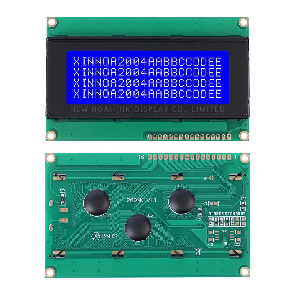 Синяя пленка, белые буквы, 2004 К, жидкокристаллический дисплей, 4*20, контроллер 4X20, ST7066U, широкоугольный интеллектуальный электронный ЖК-модуль