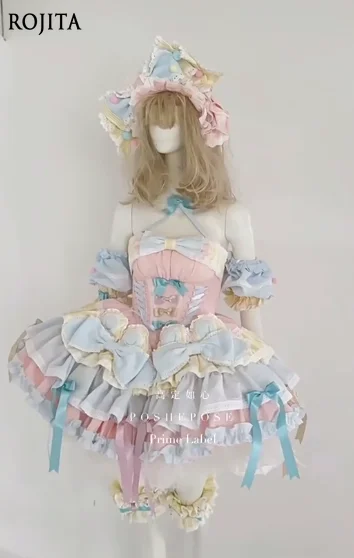 Vestido sem alças para meninas, amarelo, rosa, azul, patchwork, bolo, vestido para mulheres, verão, mini vestidos, fita de cetim