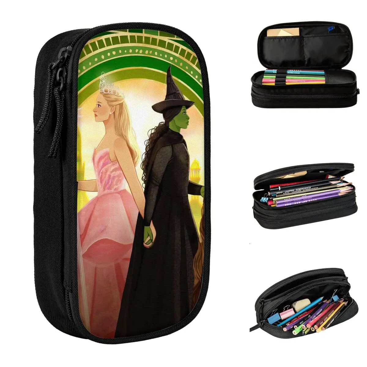 

Cartoon Wicked For Good Film Pencil Cases Musical Fantasy Pencilcases Pen Holder for Student Bag School Supplies Gift Stationery