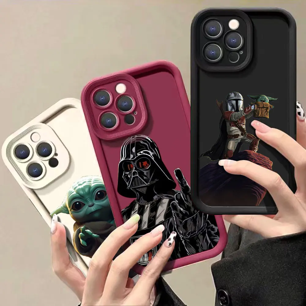 Marvel S-Star W-Wars Baby Yoda Phone Case For VIVO X100 X90 X80 X70 X60 V30 V29 V27 V27E V25 V23 V23E V20 V15 V11I PRO 5G Cover