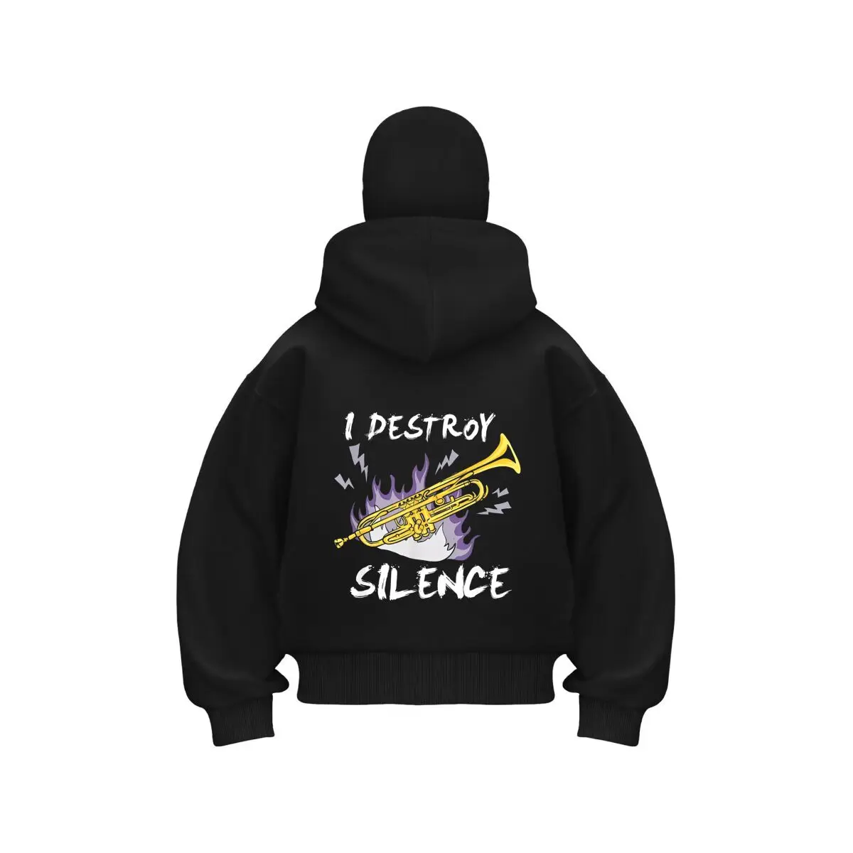 

I Destroy Silence Edgy Text Art Print, новый предмет, мужская толстовка с двойным капюшоном и капюшоном