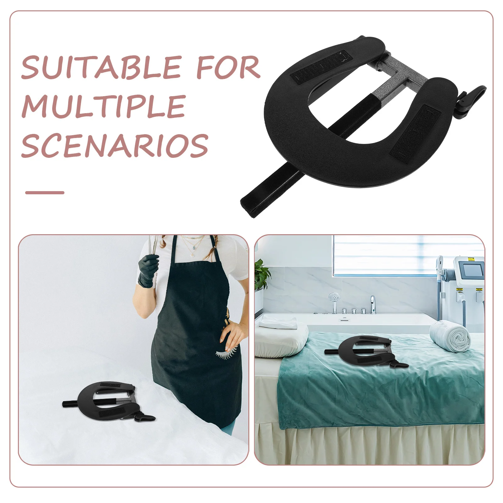 وسادة سرير تدليك تدعم مسند الرأس المريح ودعم الوجه المحمول لطاولة تدليك السبا وحامل الوجه على شكل حرف U