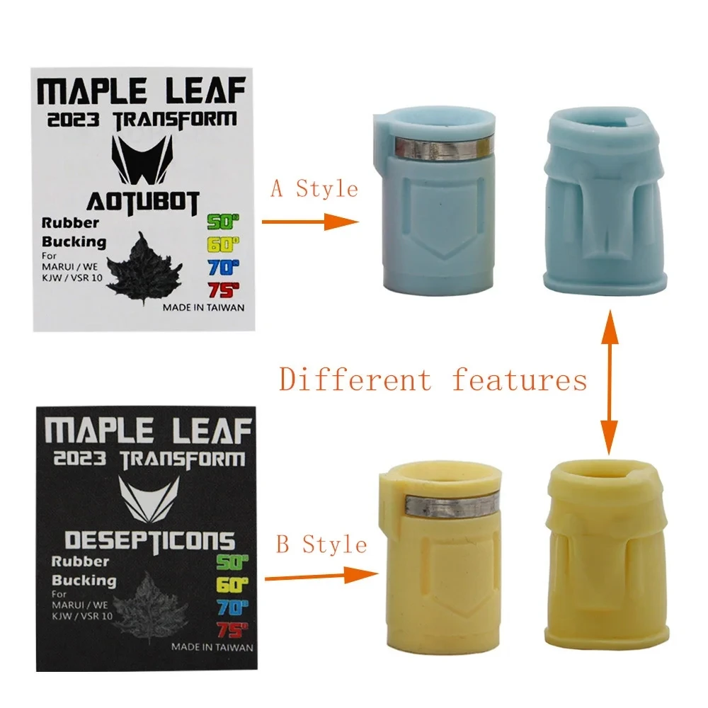 1pcs/3pcs/5pcs Transform Maple Leaf 60° 70° 75° Degree Hop Up Bucking Rubber For Marui / KJW / WE / VSR10 Series GBB