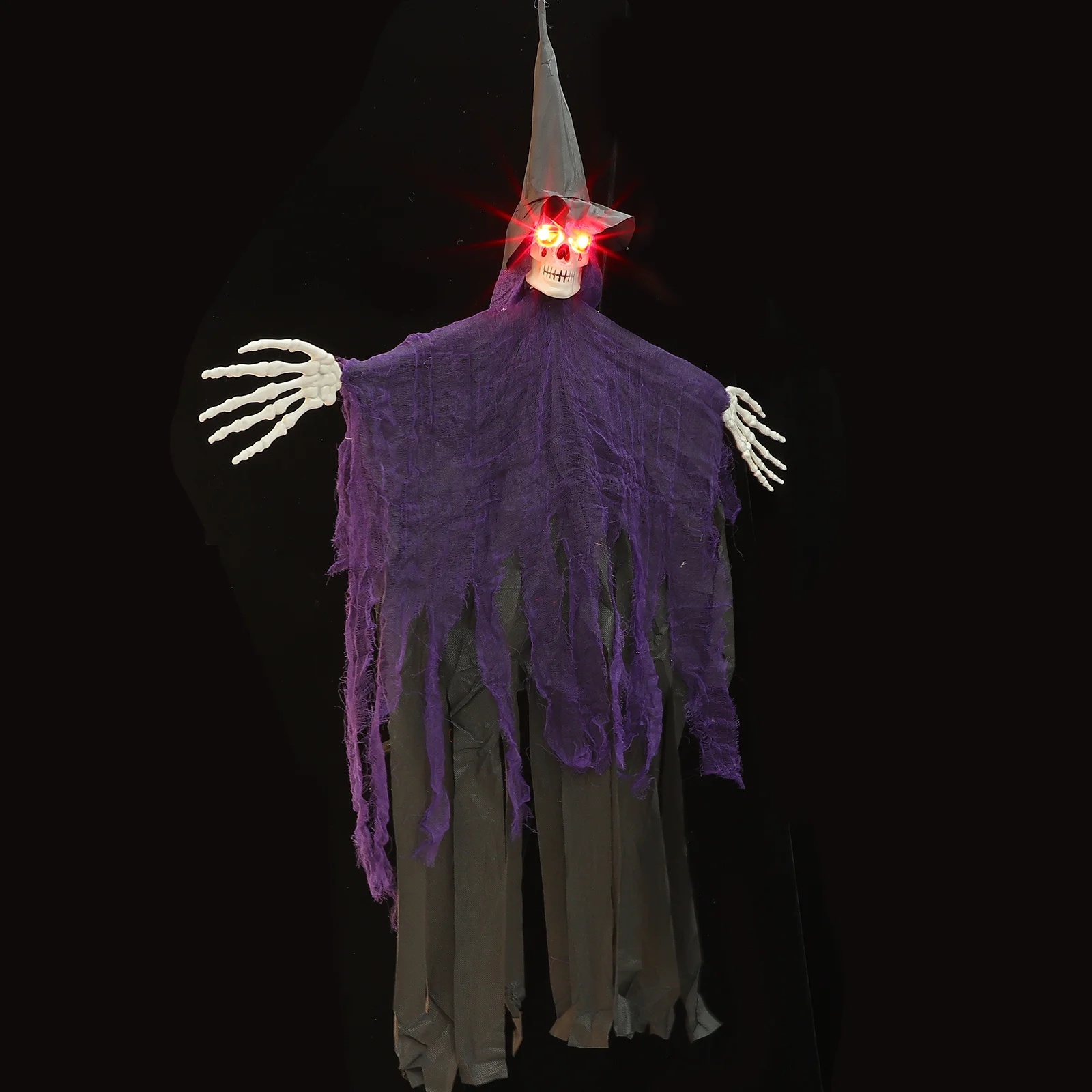 

1Pcs Glowing Hanging Ghost Halloween Pendant Halloween Party Horror Scene Decorations Haunted House Door Pendant Decor