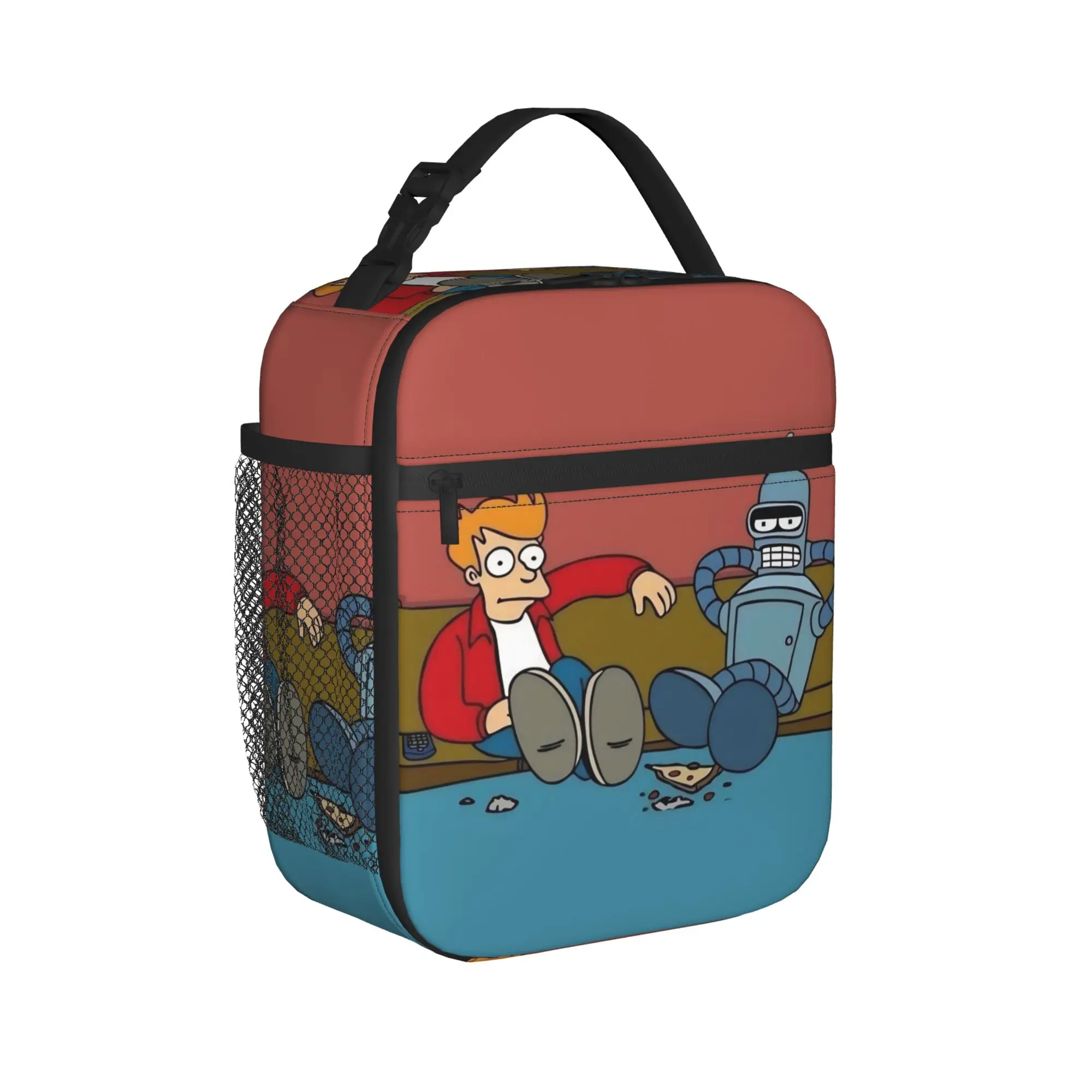 Futuramaed Benders Cartoon Comic Merch Insulated Lunch Tote Bag For Travel  Food Box Portable Cooler Thermal Bento Box