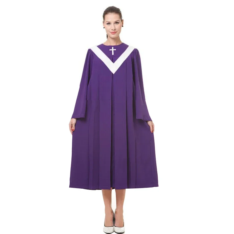 

Choir Robes Form for Christian Catholic Church Worship Singing on Church Sunday Costume Choir Dresses With Stole