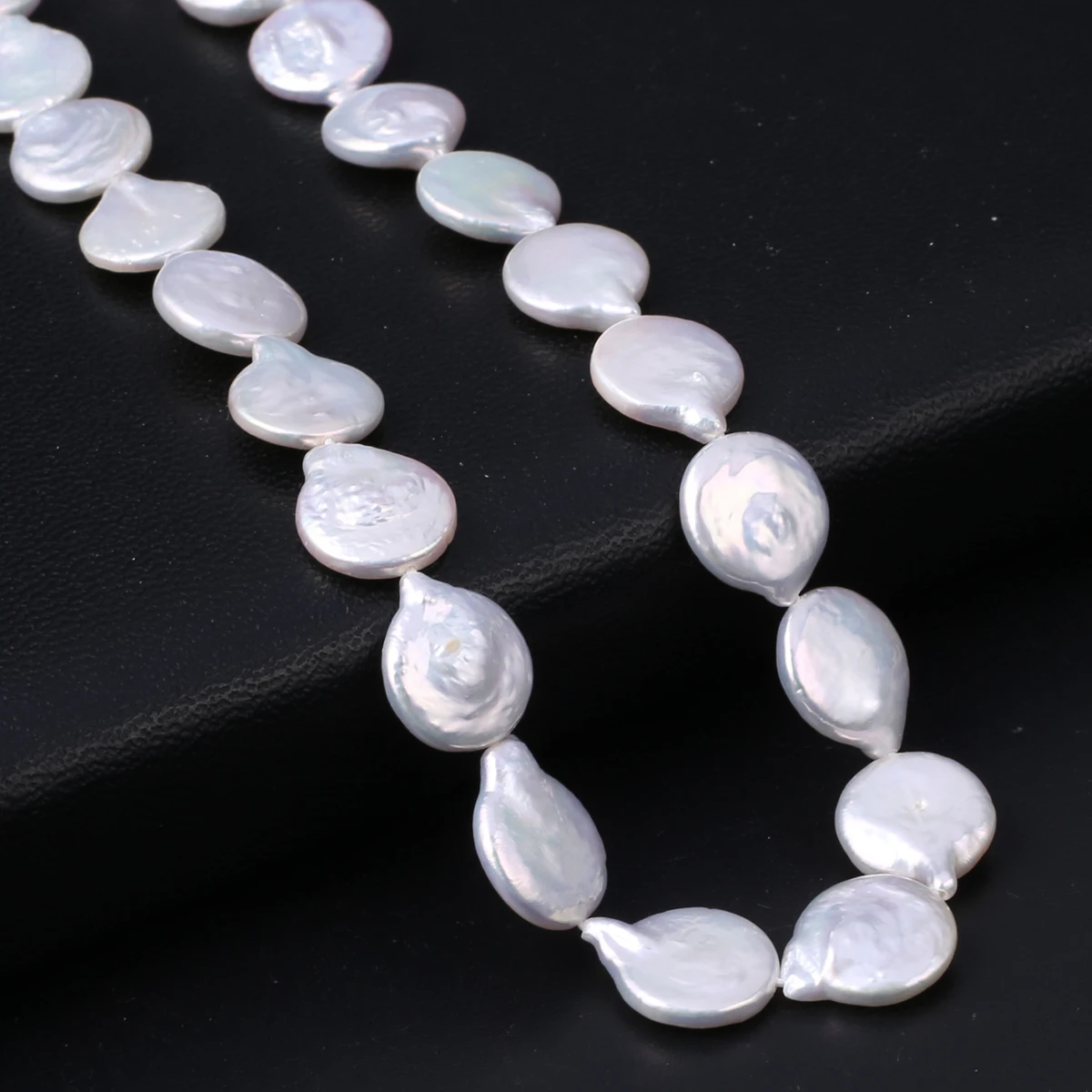 

Natural Freshwater Pearl Beads White Wafer Shape Isolated Loose Beaded for Jewelry Making DIY Bracelet Necklace Accessories Gift