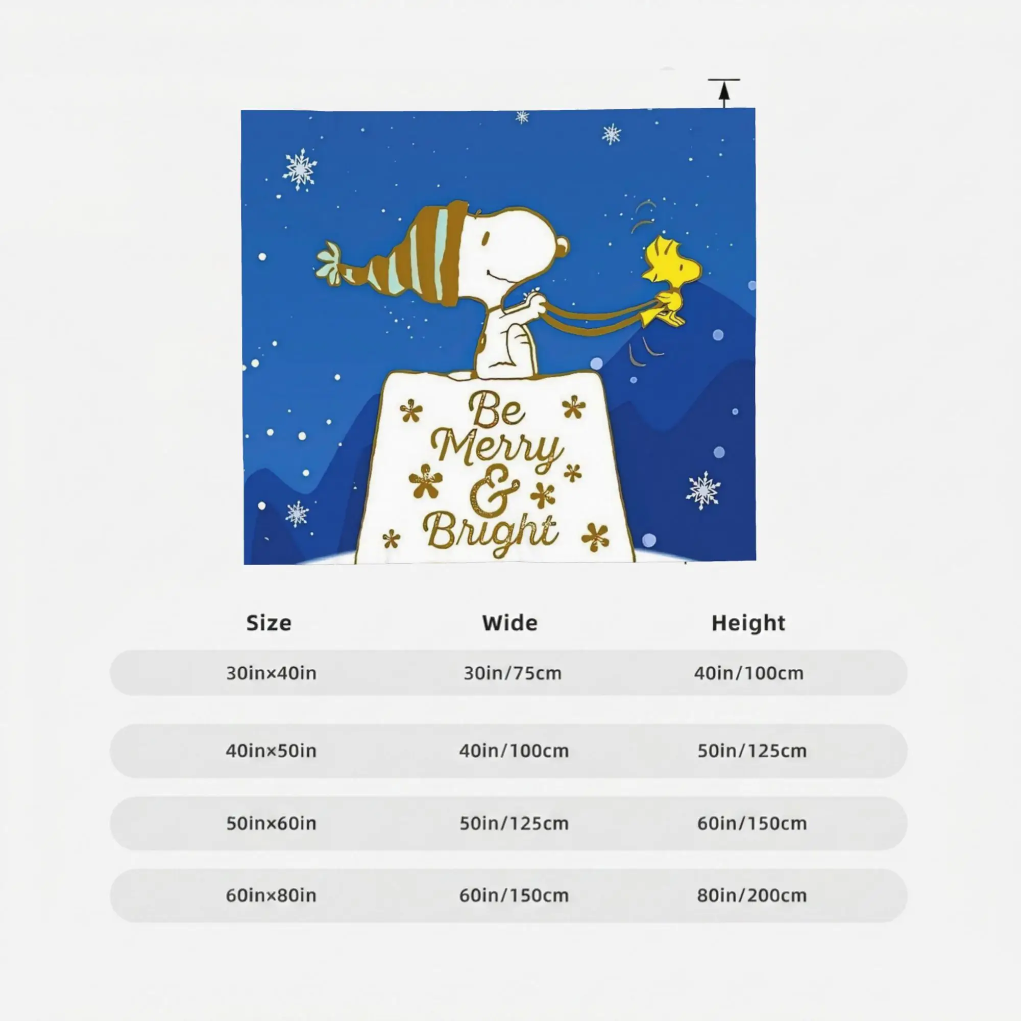 S-Snoopys Xmas  Merry Christmas Flannel Blankets  Awesome Throw Blanket for Home 125*100cm Quilt