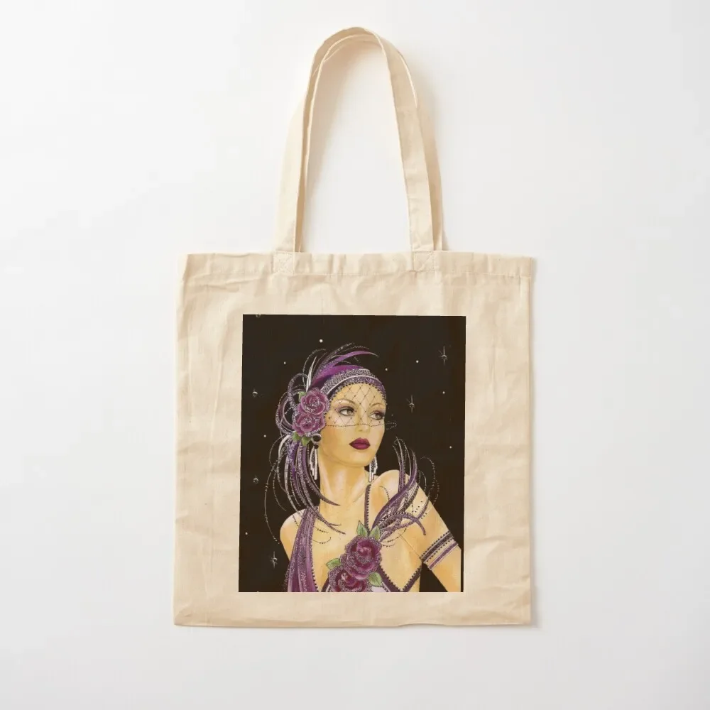 

2025 New Bags FLAPPER : Vintage 1930 Art Deco Print Tote Bag shopper bags Cloth bag ecological bags