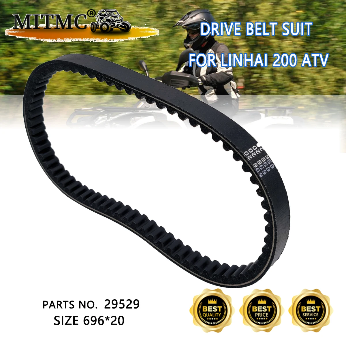 

Drive Belt Suit For LINHAI 200 ATV QUAD GO KART Size 696*20 Linhai Code 29529