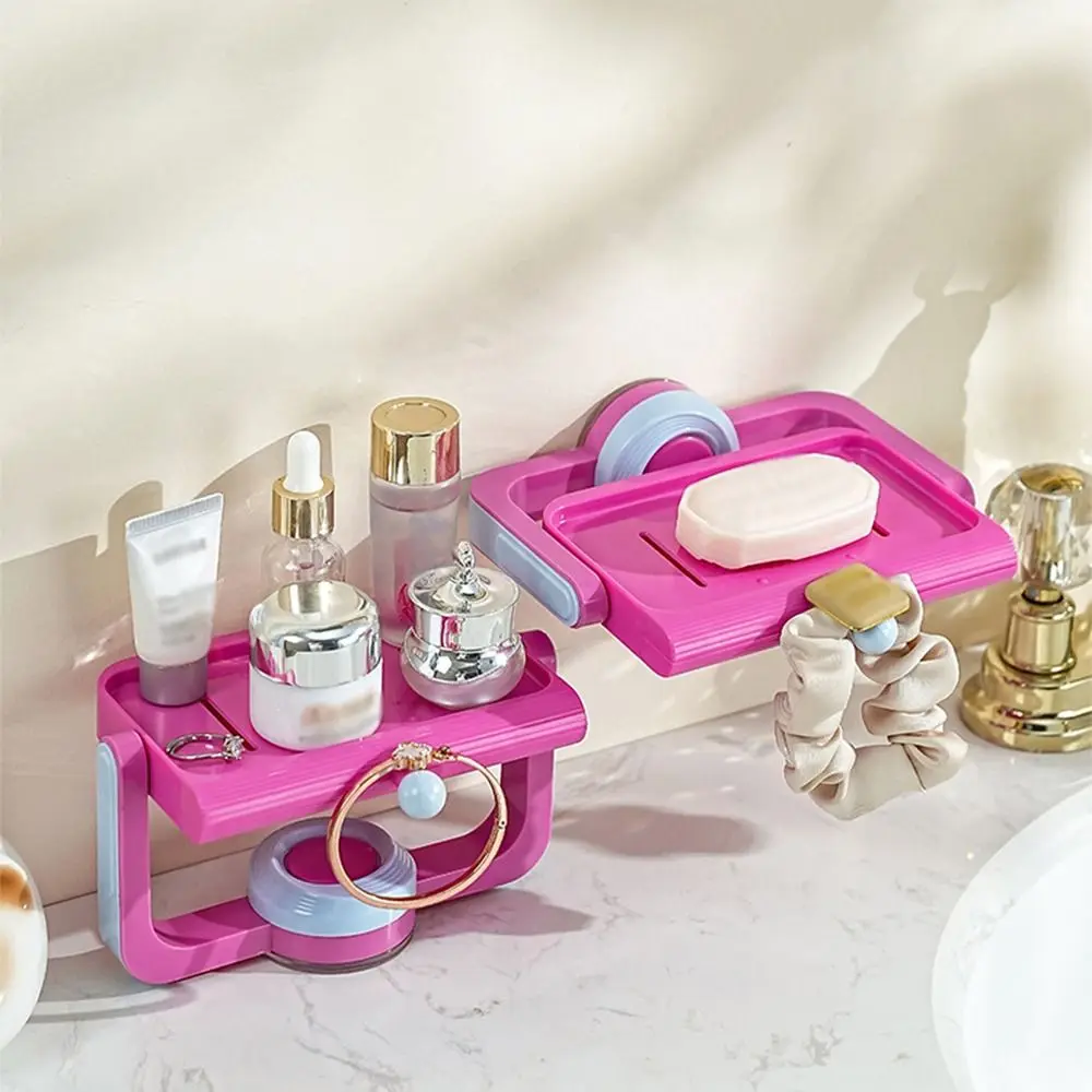

Creative Rotating Soap Box Self-Draining Wall Mounted Bathroom Soap Container Plastic Punch Free Water Draining Soap Dish Shower