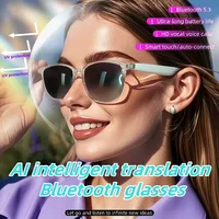 Gafas inteligentes con cámara, grabación de vídeo, reconocimiento de fotos AI, Bluetooth, traducción de llamadas, asistente de voz, actualización GS03