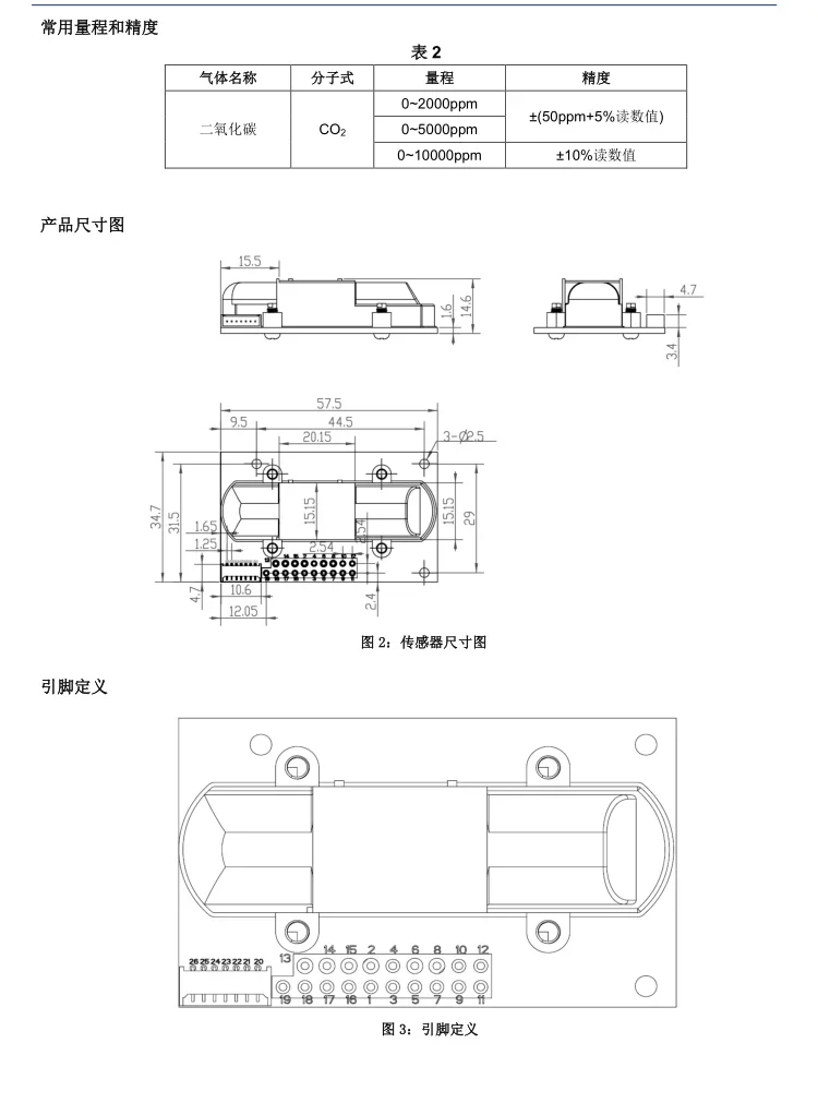 Модуль датчика MH-Z14A, последовательный аналоговый выход ШИМ, 0-5000 ppm