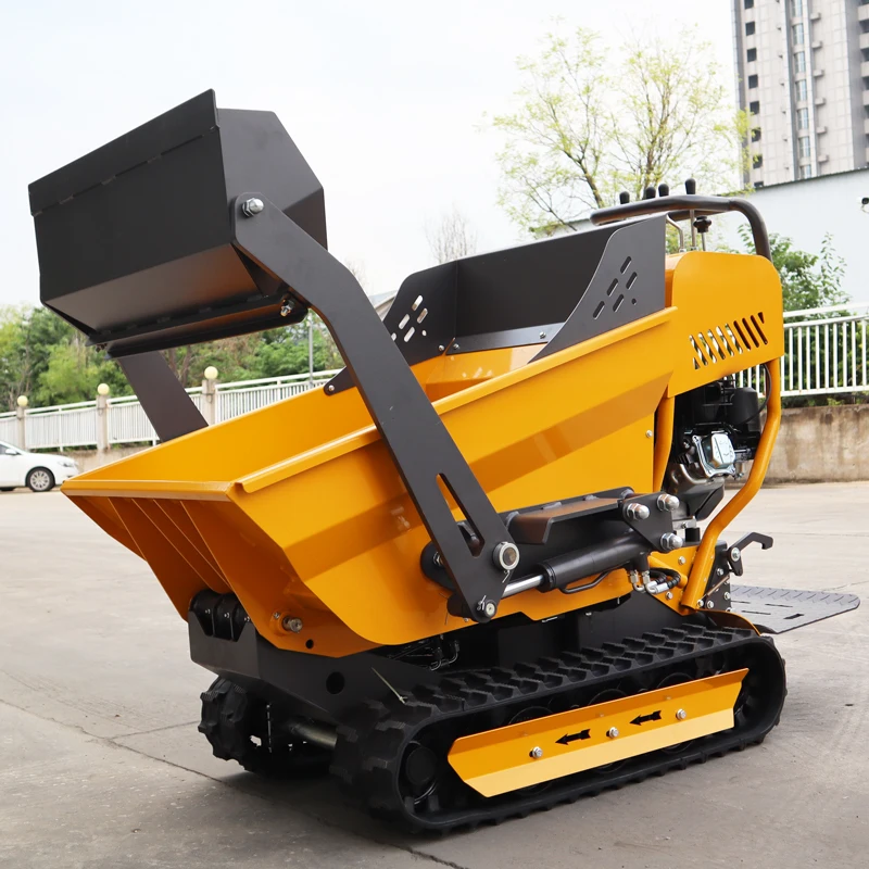 Fast Delivery Mini Dumper Crawler Transporter Hydraulic Lifting Function Mini Crawler Dumper 800kg Track Mini Dumper For Sale