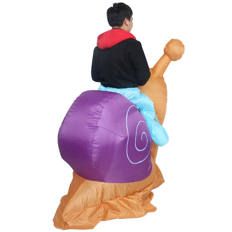 Simbok Halloween Party Inflatable Costume Cycling Snail Funny Blow Up Suit Party Clothing Inflatable Costume For Adult