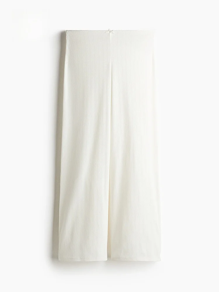 H&M 여성용 겨울용 스웨트클로스 롱 팬츠 스트레이트 레그 로우 웨이스트 트라우저 캐주얼 팬츠 폴리에스터 스판덱스 혼방