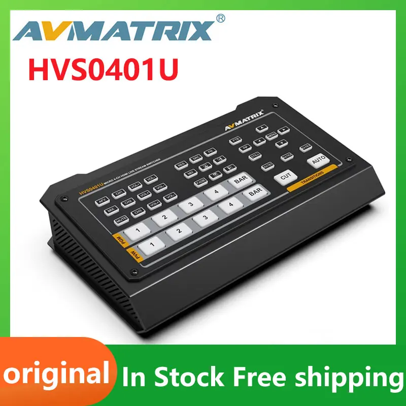 AVMATRIX HVS0401U 4CH HDMI-compatible DP Video Switcher SDI USB Type-C PGM Multiview For Live Streaming Recording