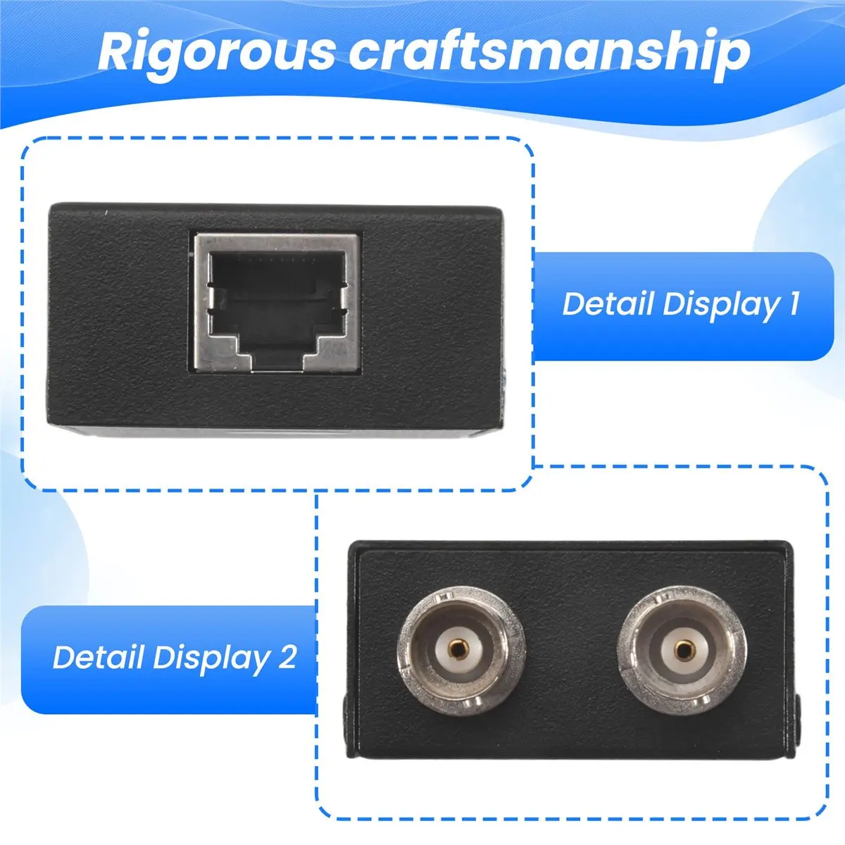 fine 2.048Mbps G703 Coaxial BNC to RJ45 Transmitter E1 Converter Balance to Unbalance 75 Ohm to 120 Ohm Impedance