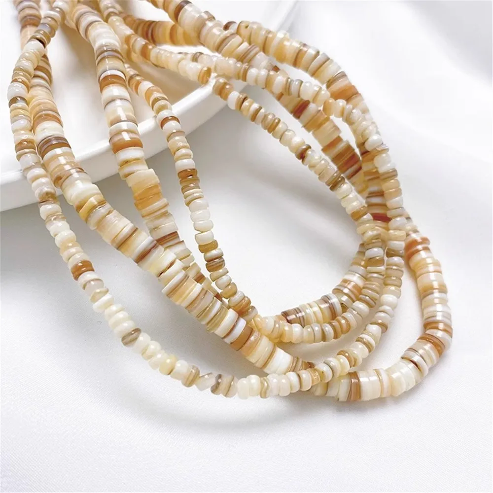 

Natural Shell Irregular Oblate Bead Spacer Handmade Diy Beaded Bracelet Necklace Ear Jewelry Material Accessories L454