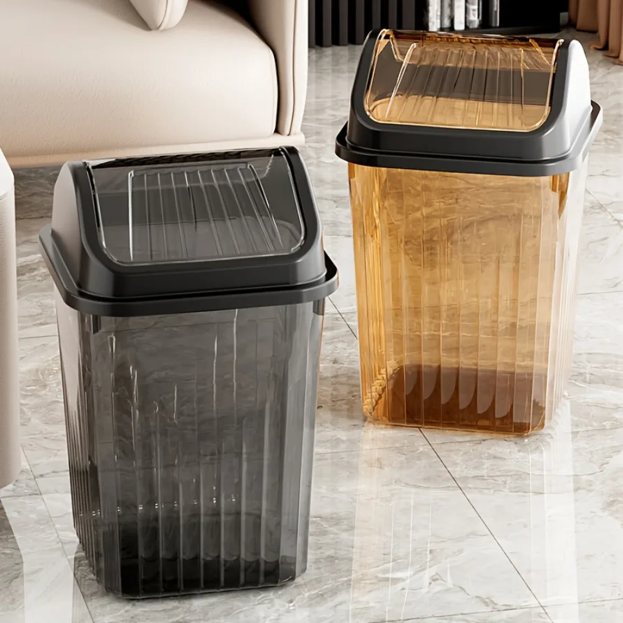 Transparent Garbage Bin Toy Storage Decorative Garbage Bag Holder Kitchen Garbage Bin Durable  Office Supplies Paper Basket
