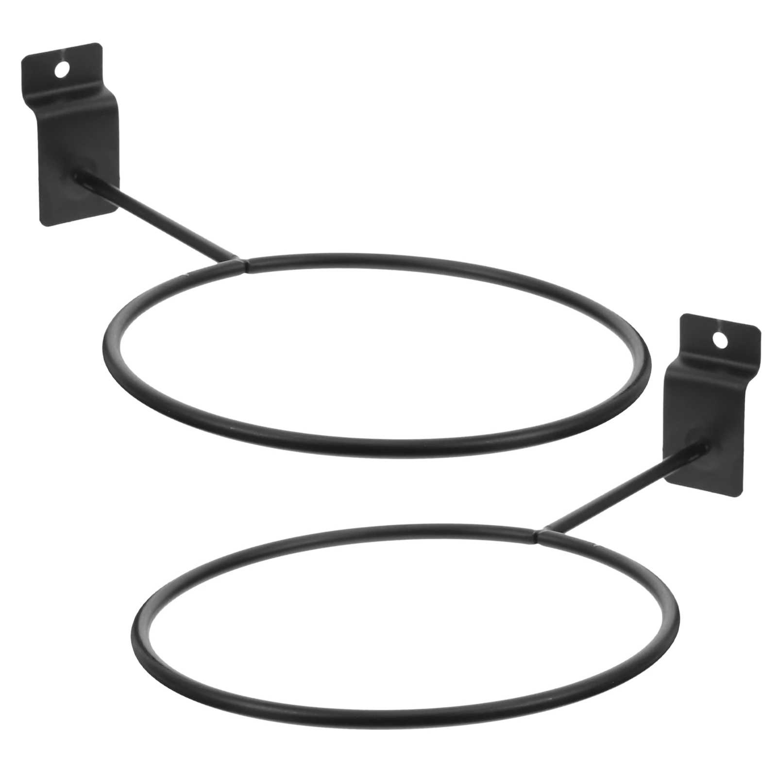 

2pcs Basketball Display Rack Durable Iron Wall Mount Holder Storage Organizer For Balls Helmets