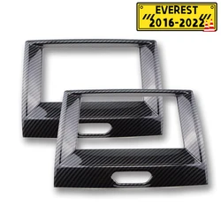 Carbon Fiber Car Center Navigation Panel Frame Cover for Ford Ranger Everest Endeavour 2015 - 2020 Decoration Accessories