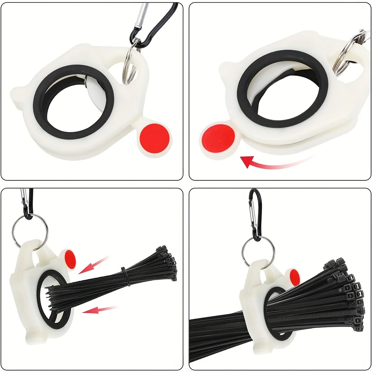 1pc Light Plastic Cable Tie Holder Without Unnecessary Waste and Simple Use - Reusable Cable Tie Organizer and Glow in the Dark