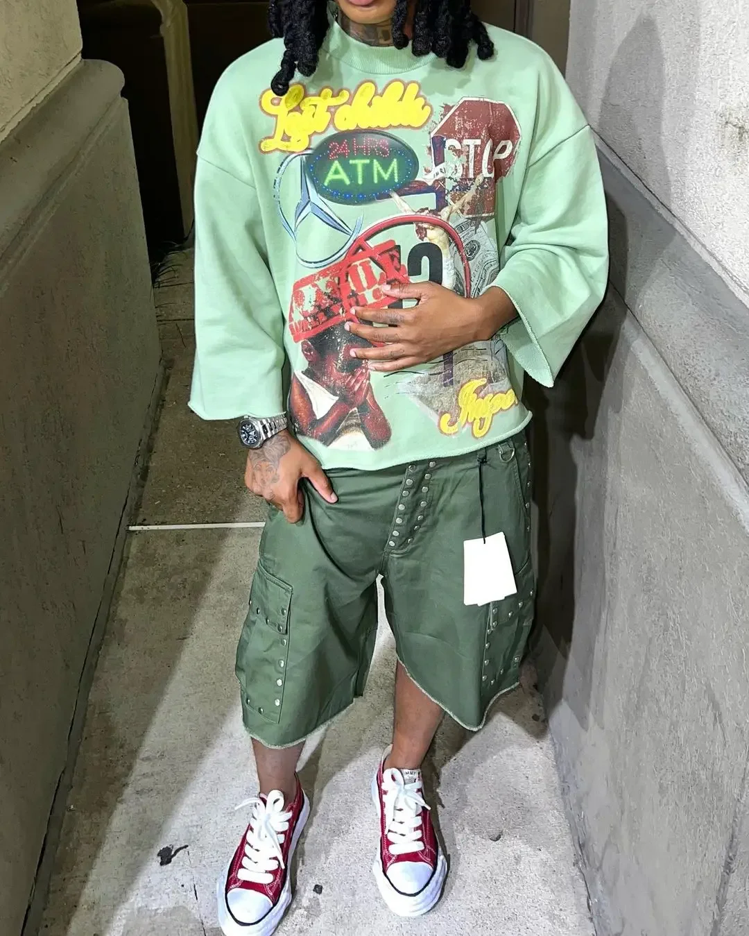 

American Y2k New Street Trend Men Women Hip-hop Graffiti Pattern Printed T-shirt Trendy Design Harajuku Oversized Loose T-shirt