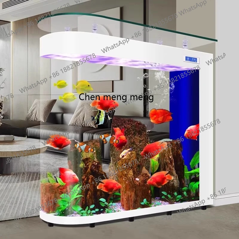 

Floor-to-ceiling household fish tank, new model, partition screen living room ecological water-free goldfish tank