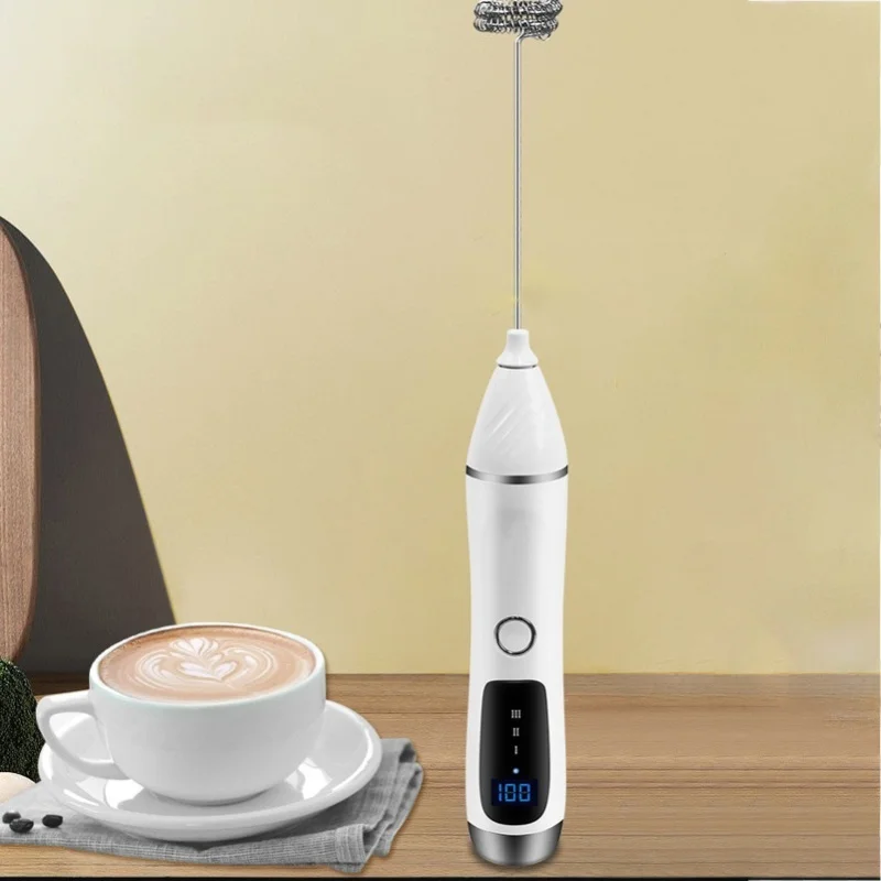 Handheld Electric Milk Frother Wireless Portable Handheld Milk Foam Maker For Coffee Tea Chocolate