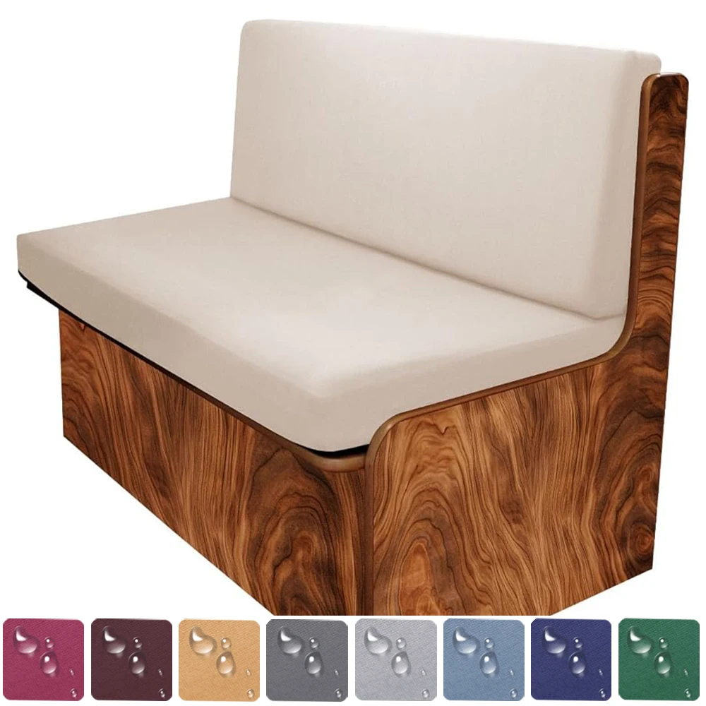2 pièces/ensemble anti-éclaboussures RV canapé couvre couleur unie élastique chaise canapé housse amovible RV Dinette coussin couvre Camper