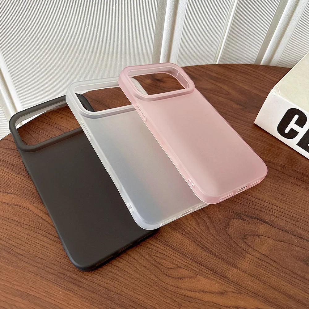 Multi-color Matte Translucent Phone Case for iPhone 18 Pro Max Big Camera Window for Apple iPhone 18 17 16 15 14 13 12 11 Cases