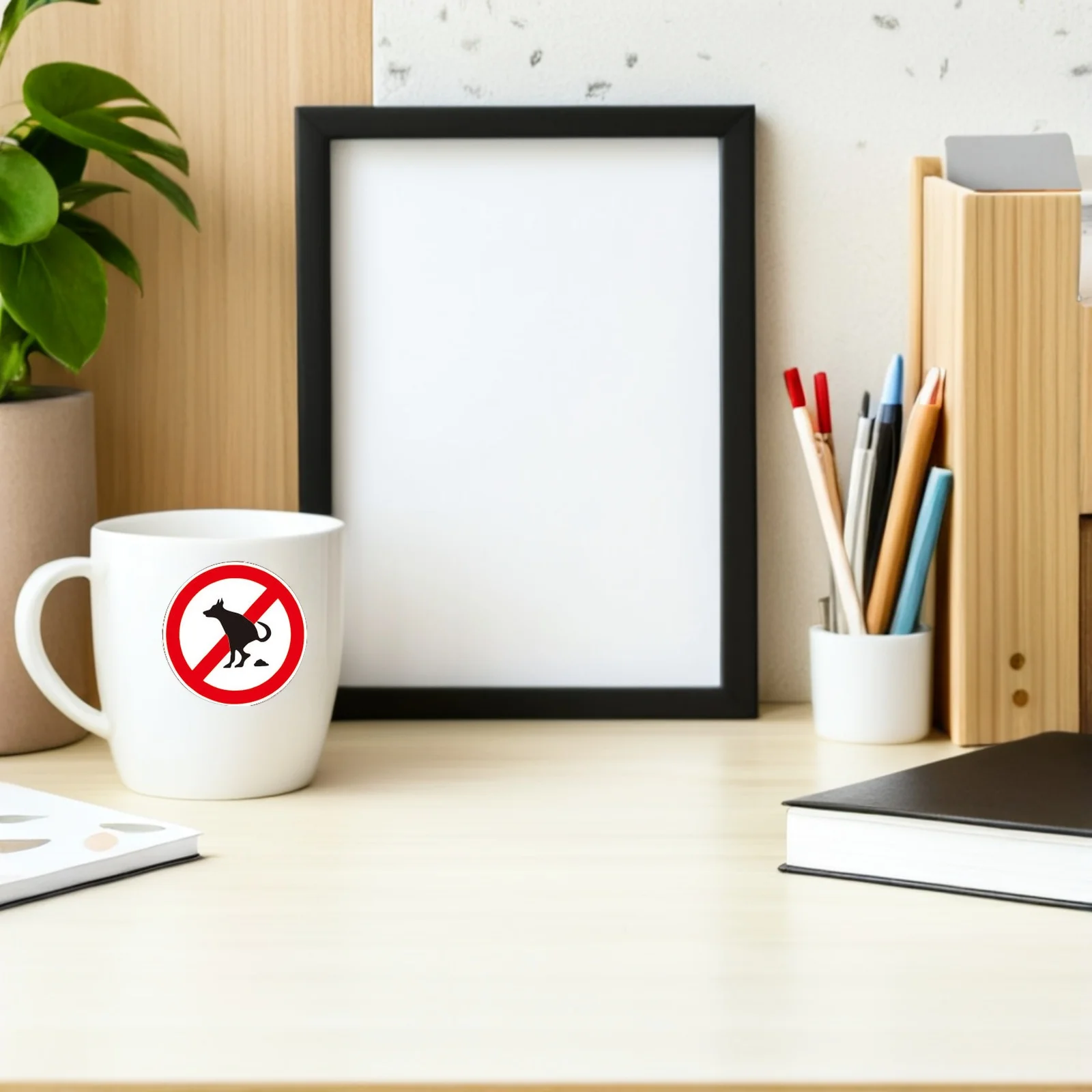 No Pet Pooping Sign Stickers 10 Sheets Waterproof Decals Durable Easy Attachment for Any Smooth Surface Encironment Sign