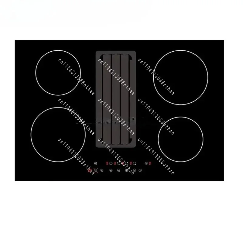 Hood Induction Hob with Downdraft Ventilation 220-240V 6800W 4 Burners Cooker