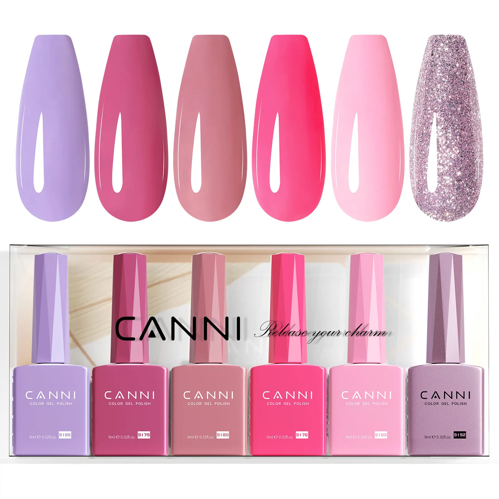 9ml*6 Stück CANNI TPO-FREIES Nagel-Gel-Lack-Set Nude Pink Farbe Soak-Off UV LED Gel Semi-Permanent Langanhaltende Maniküre DIY Gel-Set – Detail 16