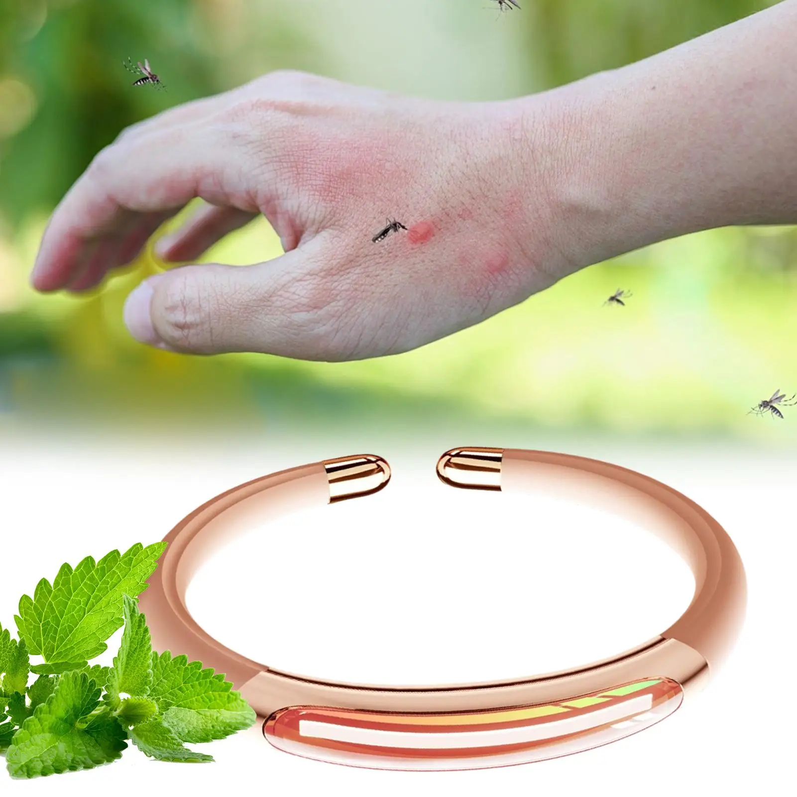 Gnat Bracelet Natural Plant Oil Fly Defense Gnat Bite Protection For Adults Kids Students Home Outdoor Camping Hiking Running