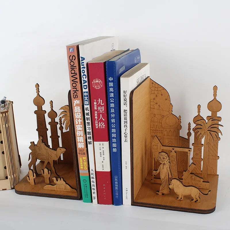 New Saudi Arabia oil book file 3D three-dimensional diy creative book stand Office storage Puzzle Jigsaw children's day gift