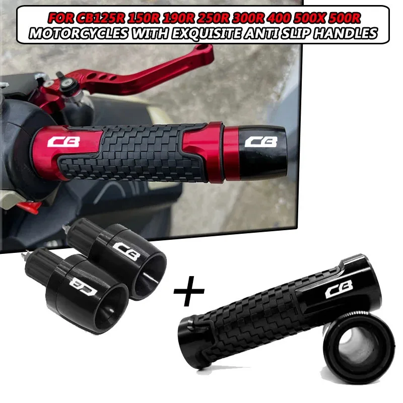 For CB125R CB150R CB190R CB250R CB300R CB400 CB500X CB500R Motorcycle Handlebar, Grips Handles Bar Grip, Ends Cap Plug