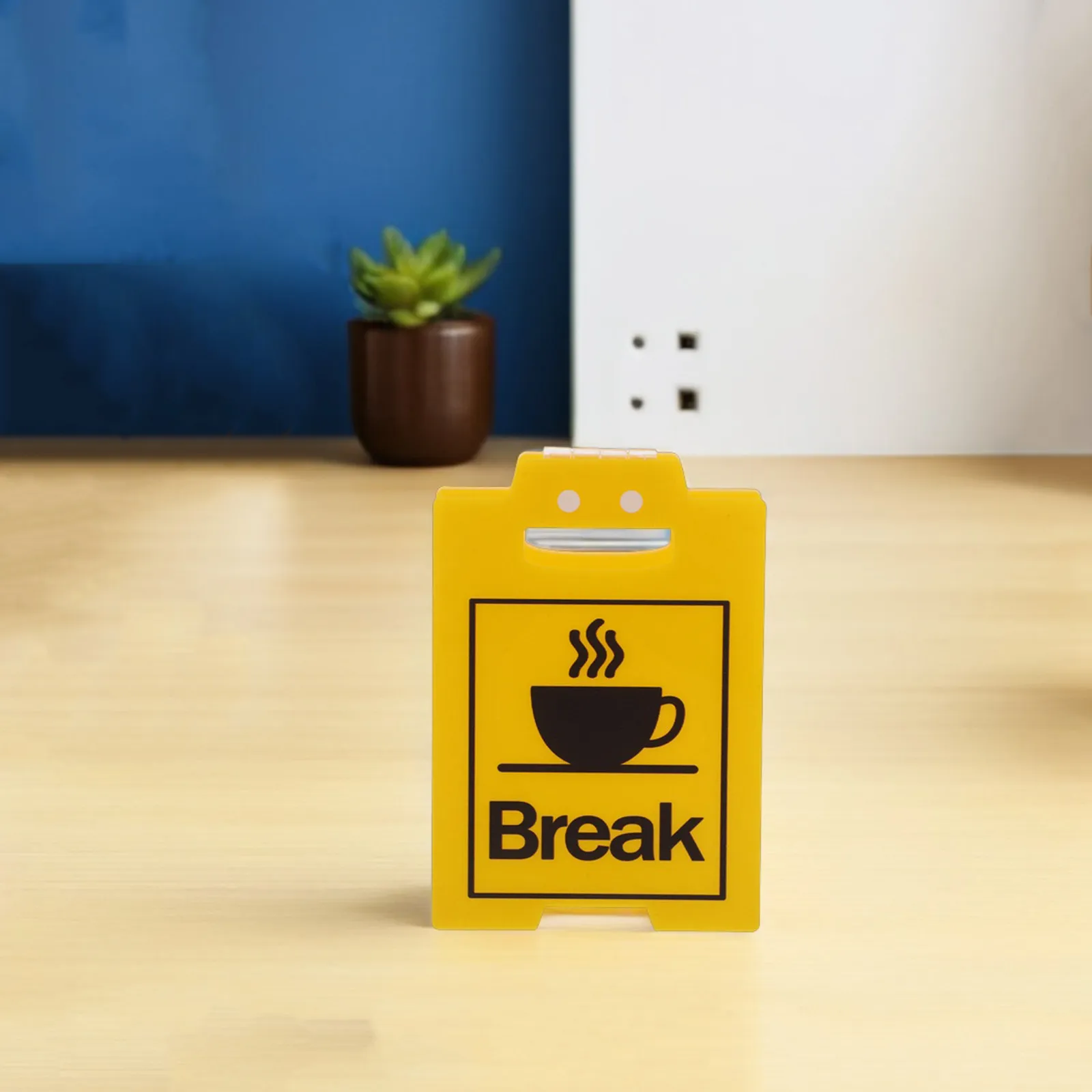 Do Not Disturb Sign Break Desk Office Reception Front Retail Counter Yellow Caution Simple Status Tabletop Work