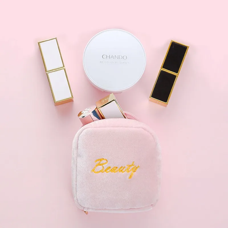 Diaper Sanitary Napkin Storage Bag Canvas Pad Cosmetic Makeup Bag Coin Purse Jewelry Organizer Credit Card Pouch Case Tampon Bag