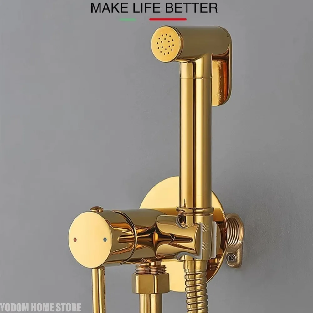 

Toilet Spray Gun Faucet Concealed Female Bidet Spray Gun Hot and Cold Adjustment Toilet Companion Bathroom Booster Spray Gun