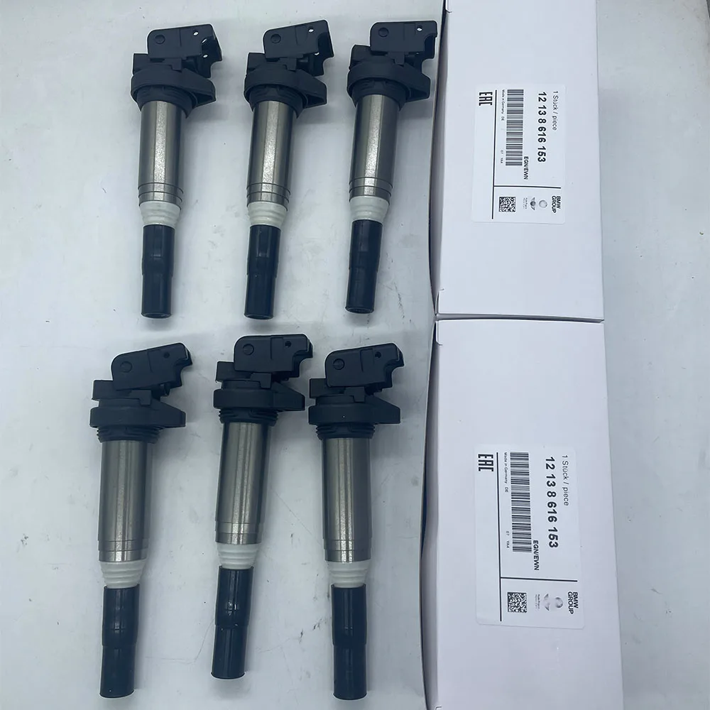 6PCS 12138616153 0221504470 Ignition Coil For B-OSCH For B-MW E60 E61 F10 F18 F11 E39 F07 520I 523I 525I Ignition System