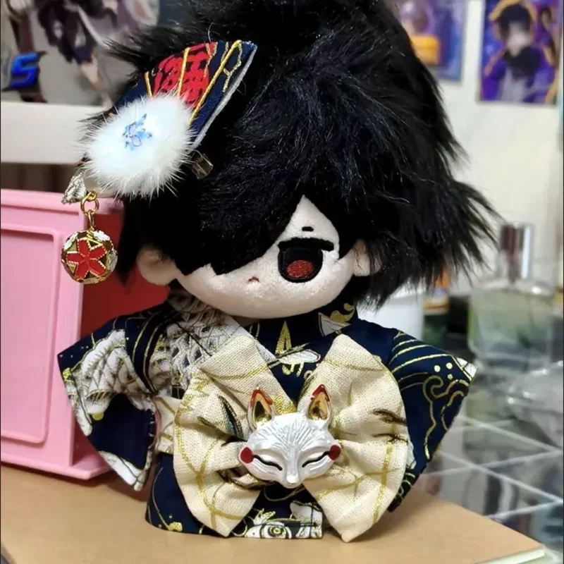 Origin 20cm Doll Clothes Handmade Koi Kimono Japanese Style Outfit Butterfly Wave Knit Costume for Plush Dolls Accessories