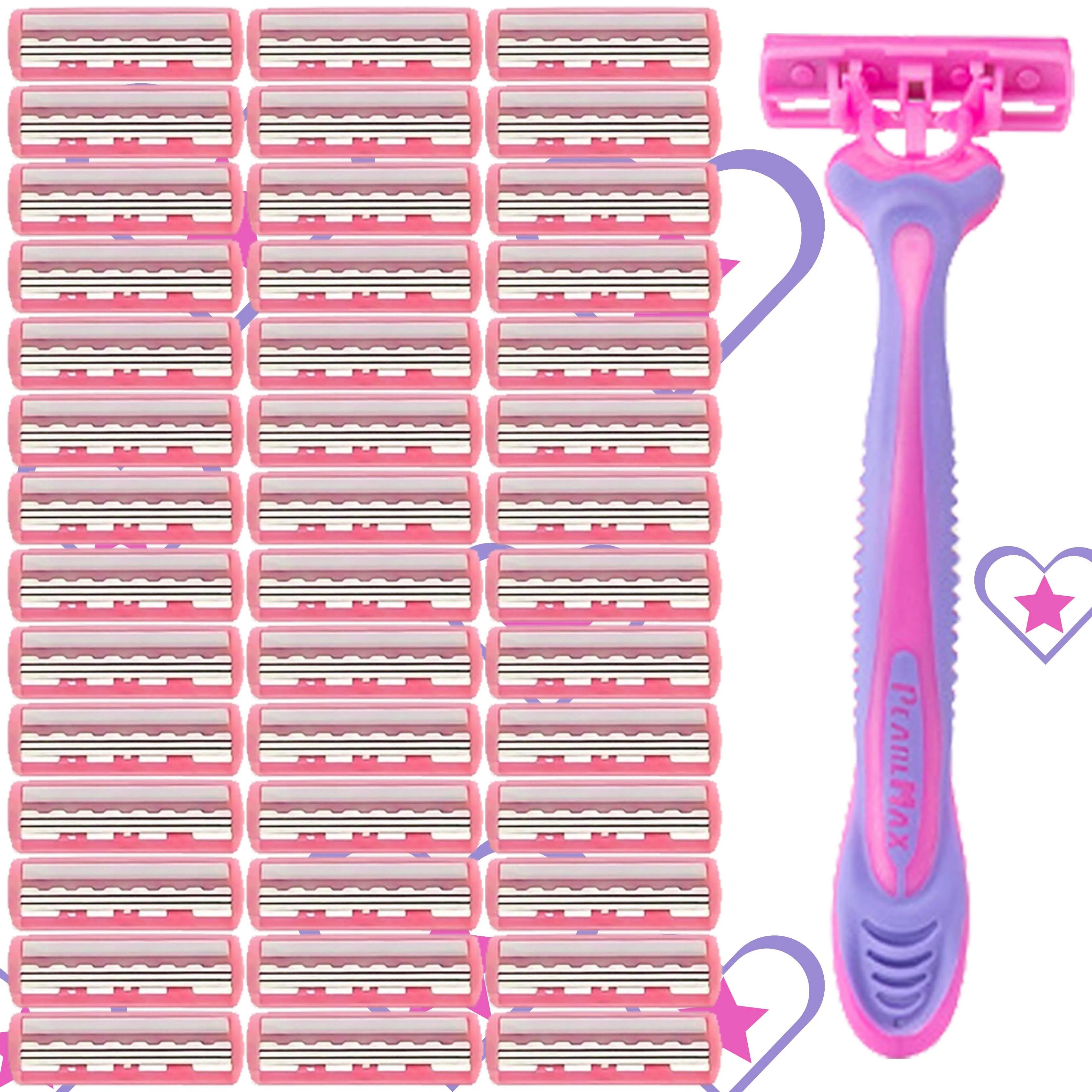 Женский аппарат для удаления волос из нержавеющей стали, удобная ручка, острое лезвие, безмасляный, подарок на фестиваль красоты.